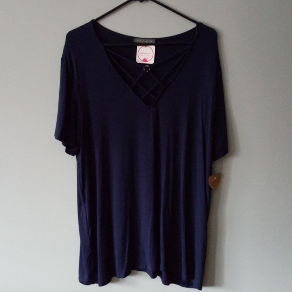 West Coast Love Navy Shirt. SZ 2X